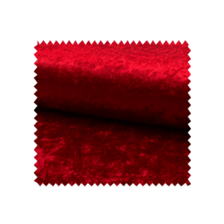 Tissu Panne De Velours Uni Rouge