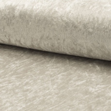 Tissu Panne de Velours Uni Silver grey 