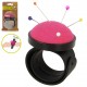 Bracelet porte epingles Noir/fuchsia - 