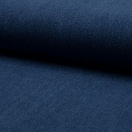 Tissu Jeans Coton Bleu 