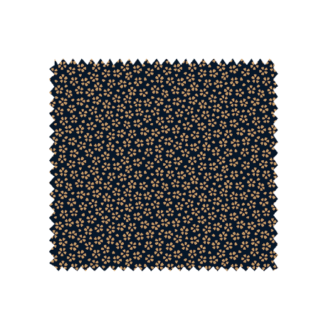 Tissu Myosotis Imprimé Marine