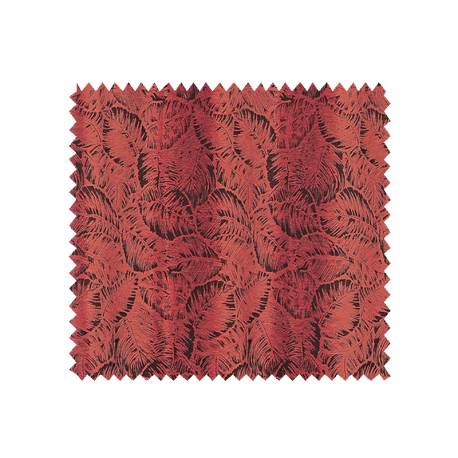 Tissu Borneo Jacquard Chenillé Rouge