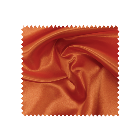 Tissu Satin Uni Orange 