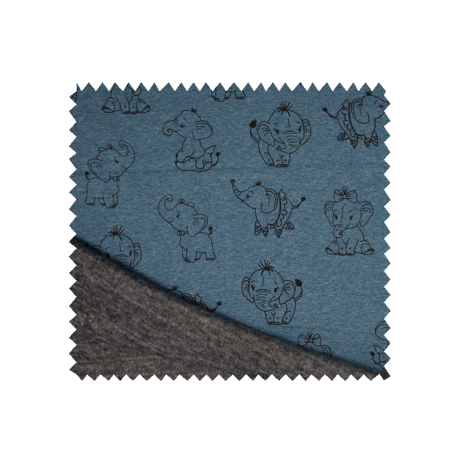 Tissu Polaire Mélange Imprimé Elephant Royal