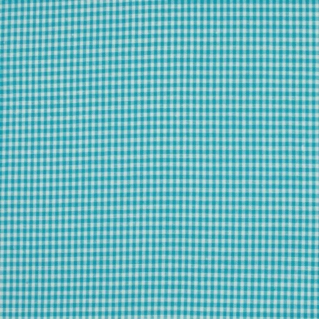 Tissu Petit Vichy Aqua