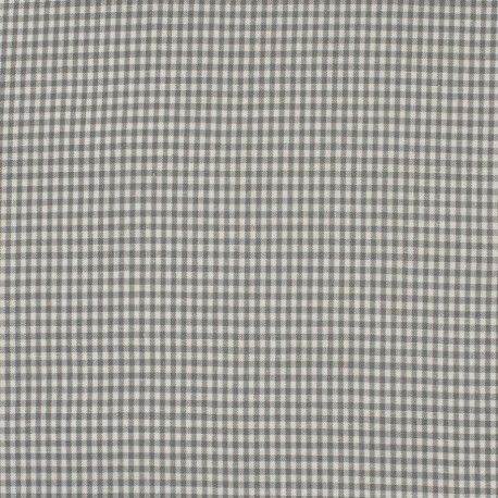 Tissu Petit Vichy Gris 