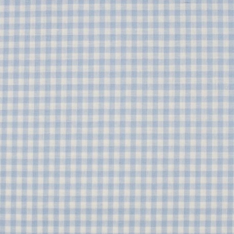 Tissu Grand Vichy Bleu Ciel 