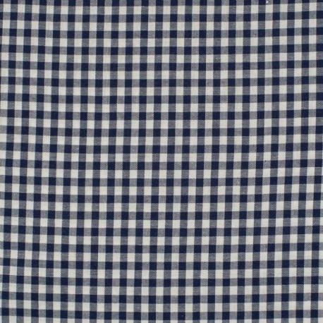Tissu Grand Vichy Bleu Marine 
