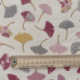 Tissu Ginkgo Cretonne Ivoire rose 
