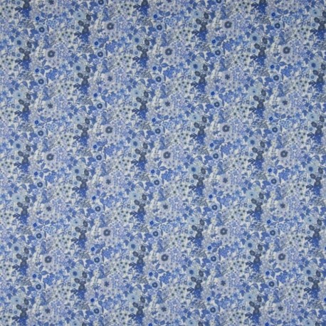 Tissu Popeline Sarah Shelby Bleu