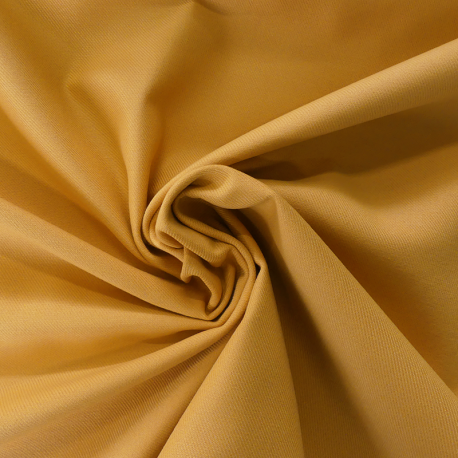 Tissu Serge Non Feu Jaune Curry 