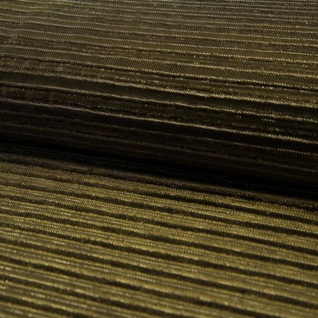Tissu Plissé Brillant Or 