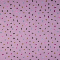 Tissu Coton Imprimé Pois Rose 