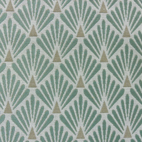 Tissu Fluor Jacquard Ecaille Vert 