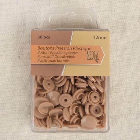 Bouton pression plastique 12mm - 30 pièces