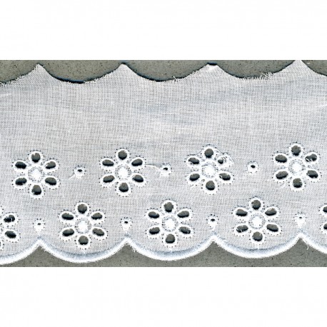 Broderie anglaise 50 mm Blanc - 