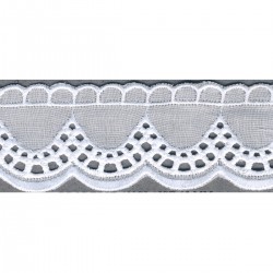 Broderie anglaise 40 mm Blanc - 