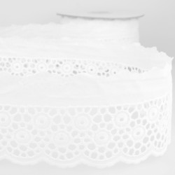 Broderie anglaise 60 mm Blanc - 