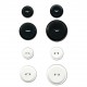 Bouton rond rebord 2trous