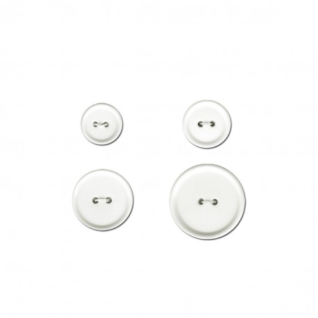 Bouton rond rebord 2trous