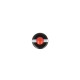 Bouton point rouge Noir/rouge - 