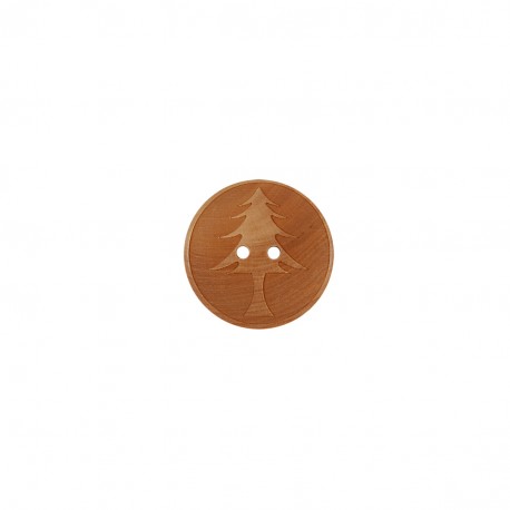 Bouton bois sapin 2 trous