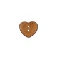 Bouton bois coeur fleuris