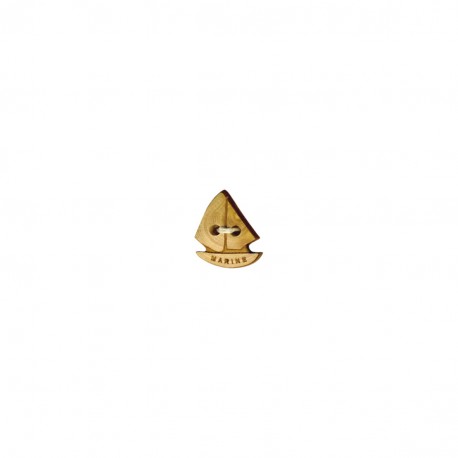 Bouton bois voilier Naturel - 