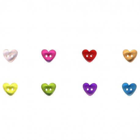 Bouton coeur transparent