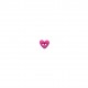 Bouton coeur transparent