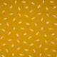 Tissu Popeline Imprimé Feuille Ocre