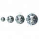 Bouton rond cristal