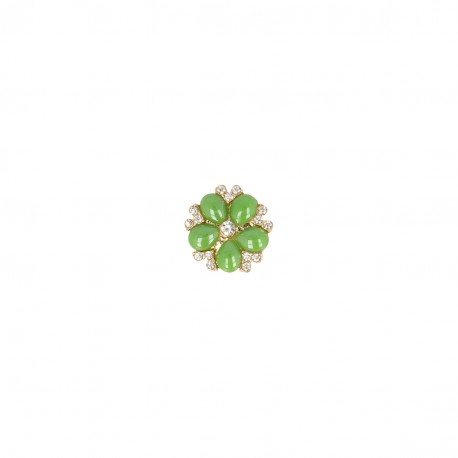 Bouton fleur perle