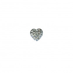 Bouton bijou coeur Crystal - 