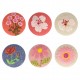 Bouton tissu fleur