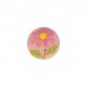 Bouton tissu fleur