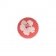 Bouton tissu fleur