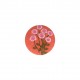 Bouton tissu fleur