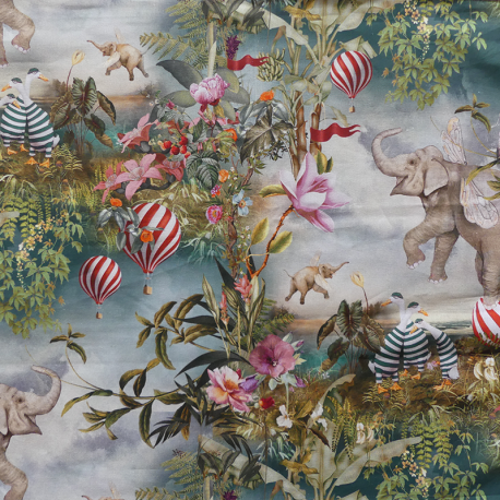 Tissu Dumboworld Bachette Multico 