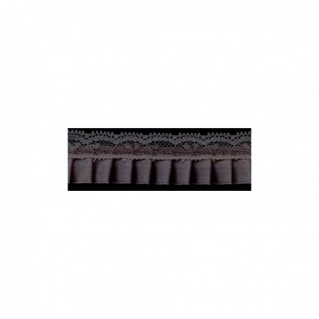 Ruche dentelle/satin