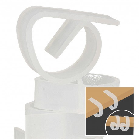 6 clips transparents pour nappe