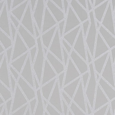 Tissu Geomo Jacquard argent 