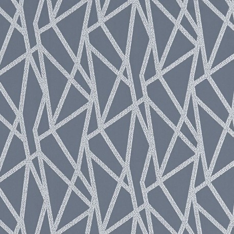 Tissu Geomo Jacquard bleu 