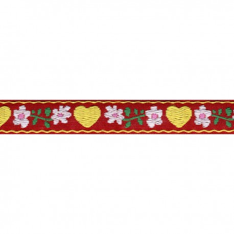 Jacquard coeurs 15mm