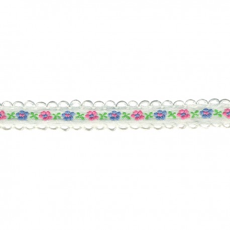 Galon fleurs 10mm