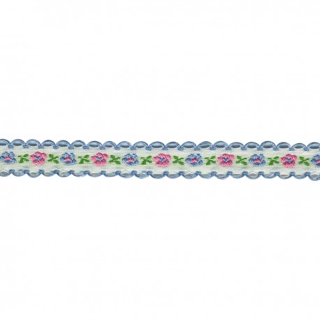 Galon fleurs 10mm