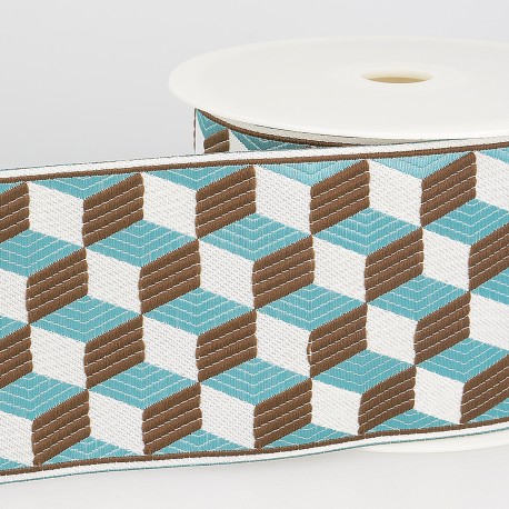 Galon jacquard cube