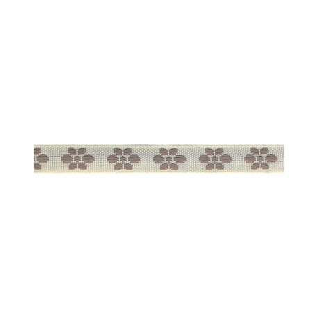 Galon fleur tisse 9mm