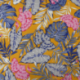 Tissu Popeline Imprime Tropical Fond Jaune