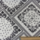 Tissu Popeline Imprime Bandana Ecru 